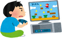 アクションゲームをしている人